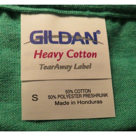 Gildan Green Ireland Cross Cotton Blend Tee Shirt Men's Size Small - Picture 5 of 5